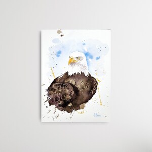 Original Watercolor - Bald Eagle, Original Watercolor Painting Bald Eagle