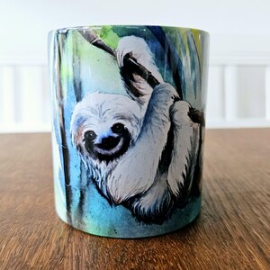Faultiertasse - Tasse mit Faultier Aquarell Motiv