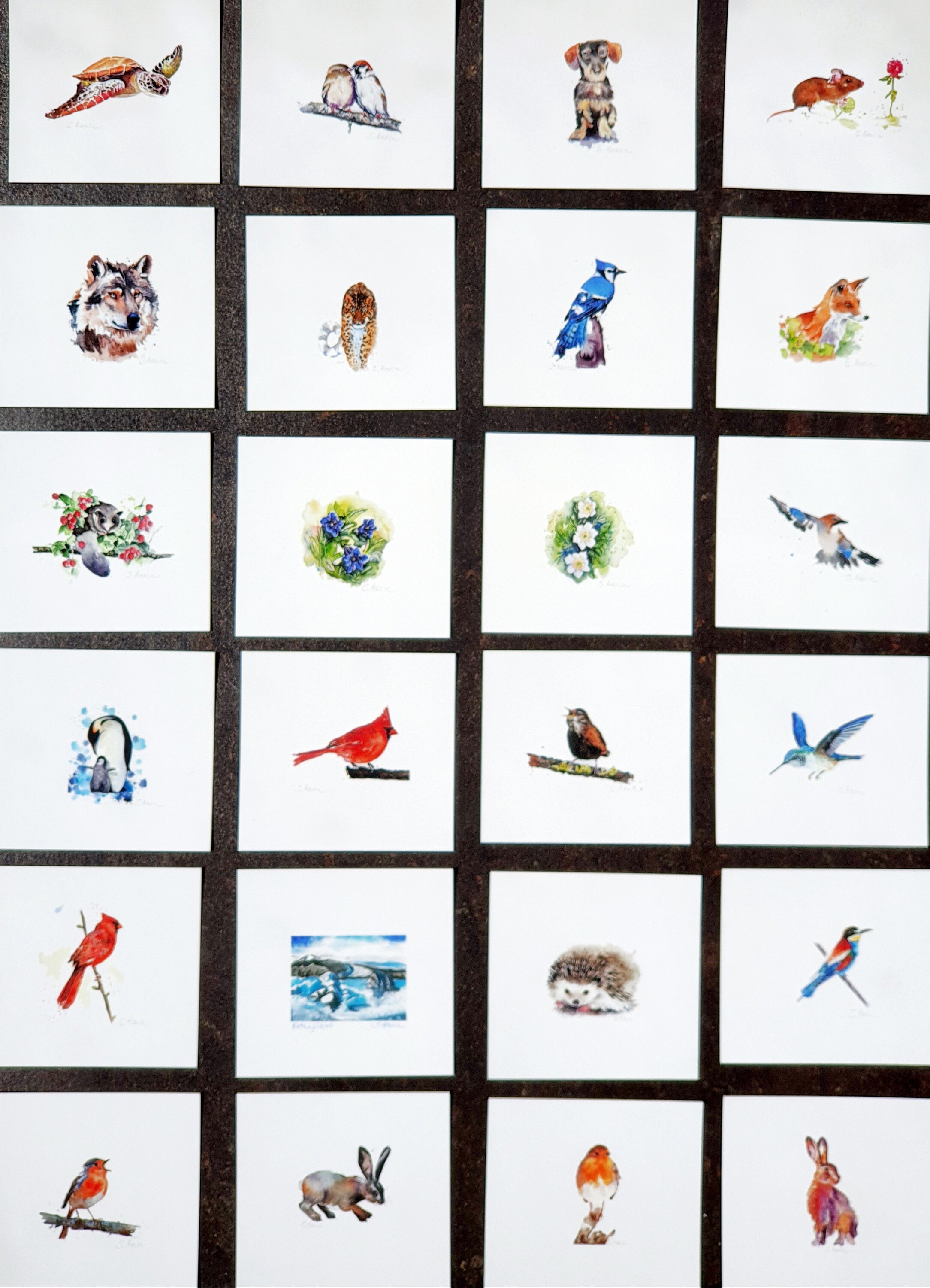 Blue Gentian Miniature Art Print Based on Original Etsy