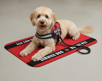 Alfombrilla de viaje para perros de servicio - 2 tamaños