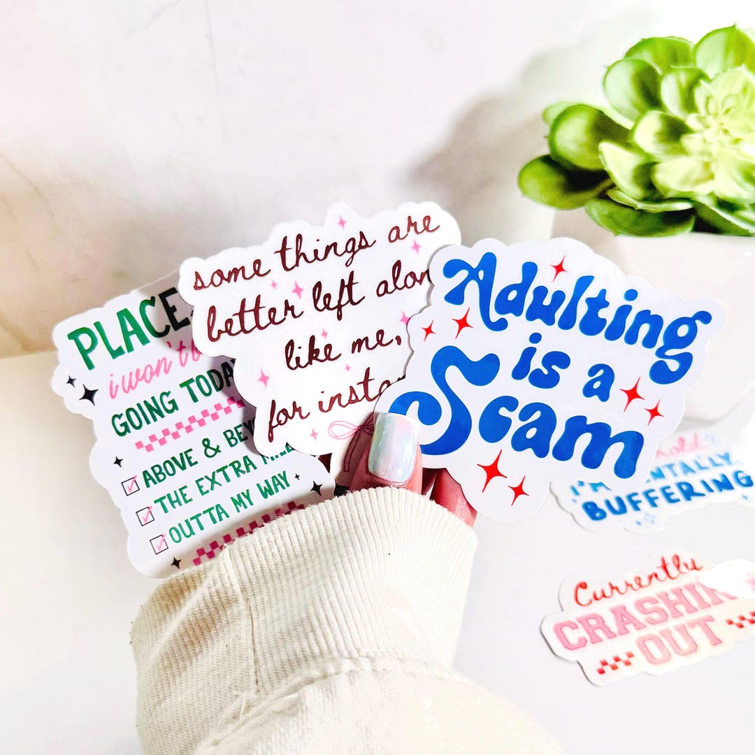 Relatible Sticker Funny Relatable Sticker Pack | Mental Health Stickers | Sarcastic ...