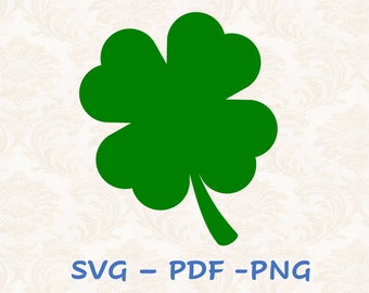 Shamrock SVG Clipart - Download digital - Para Cricut, Impressão, Etc - Dia de São Patrício DIY Green Clover - Uso pessoal e comercial