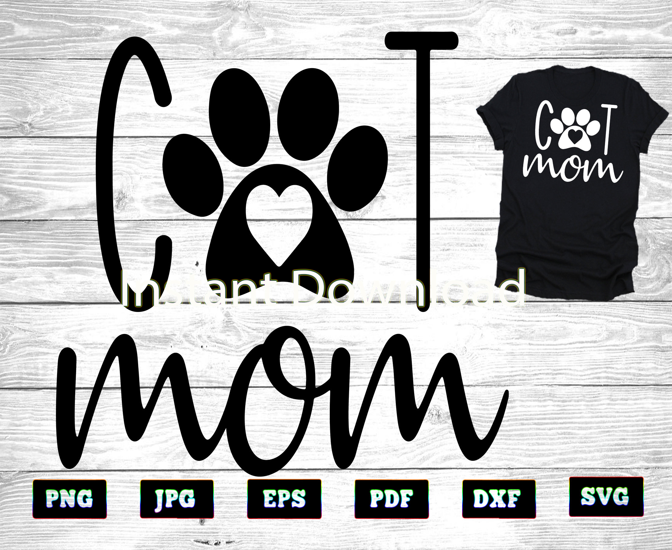 Cat Mama svg Cat Mom Cut file in Svg dxf eps png jpg Files | Etsy