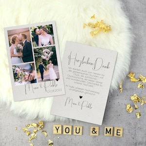 Hochzeit Dankeskarte "Thankful" Natural | Hochzeitspapeterie | Danksagung Trauung Ehe Heiraten