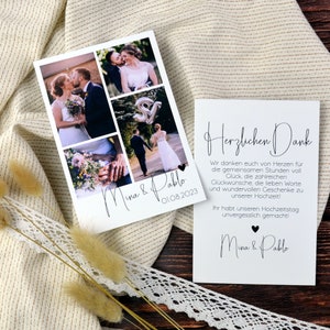 Hochzeit Dankeskarte "Thankful" | Hochzeitspapeterie | Danksagung Trauung Ehe Heiraten