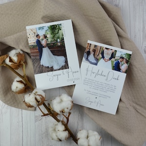 Hochzeit Dankeskarte "Modern Love" weiß | Hochzeitspapeterie | Danksagung Trauung Ehe Heiraten