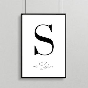 Namensposter Geburtsposter Letter | personalisiertes Geschenk | Wohnung Kinderzimmer Deko
