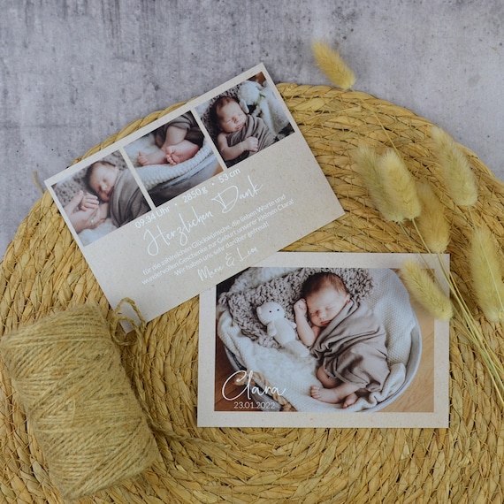 Papyrus Dankeskarten Für Babys – 20 Stück Mit Blumenmuster, Umschlägen & Gold-Siegeln