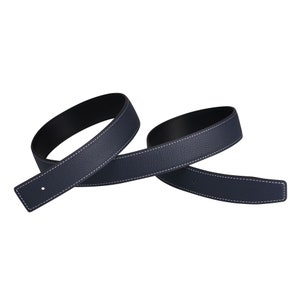 H Calfskin Belt Buckleless Interchangeable Genuine Leather Replacement Belt 32mm Width