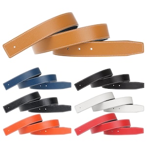 H Full Grain Leather Belt Strap Without Buckle Blank Replacement Strip For Women And Men 32mm/38mm Wide