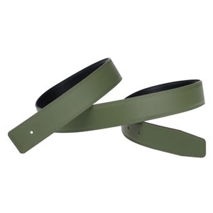 H Full Grain Leather Belt Strap Without Buckle Interchangeable Genuine Cow Leather Replacement Strip Gift 32mm Wide