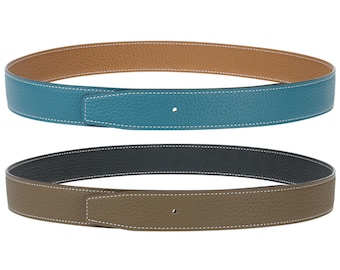 Reversible Full Grain Leather Belt Strap - 32mm Wide