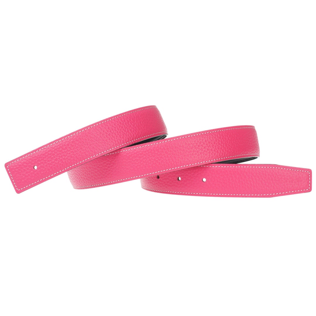 H Full Grain Leather Belt Strap Without Buckle Blank Replacement Strip