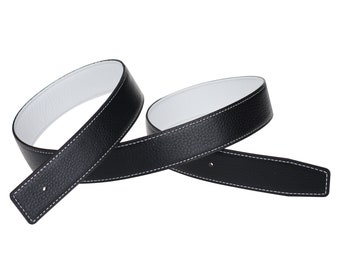 Reversible Full Grain Leather Belt Strap Without Buckle Blank Replacement Strip For Women And Men 32mm Wide