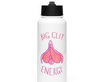Stainless steel water bottle with a straw lid