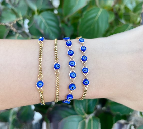 Dark blue sale evil eye bracelet