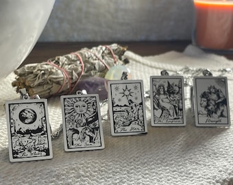 Silver tarot card chains | new item | | tarnish resistant 
