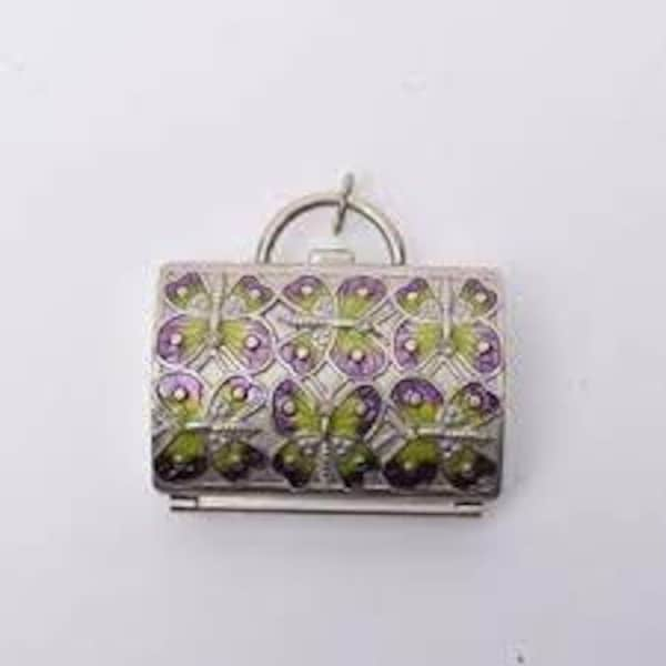 Judith Leiber for Neiman Marcus Butterfly Enameled Trinket Box- Jewelry Box- Pill Box ON SALE