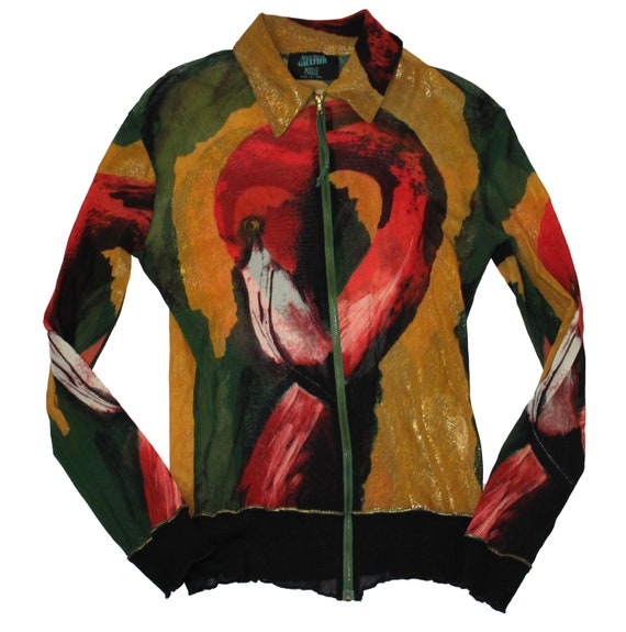 Jean Paul Gaultier 90s Vest Jacket Mesh Transpare… - image 2