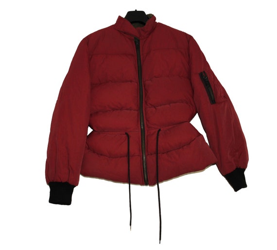 Jean Paul Gaultier Junior Dark Red Puffer Jacket Doudoune Down Feather Jacket Vintage 90s Jpg