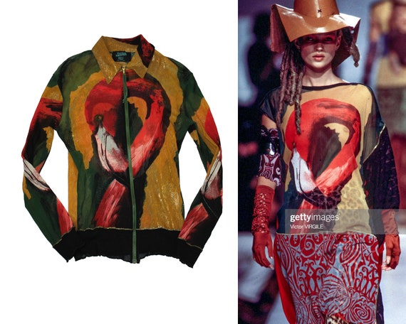 Jean Paul Gaultier 90s Vest Jacket Mesh Transparent Top Shirt