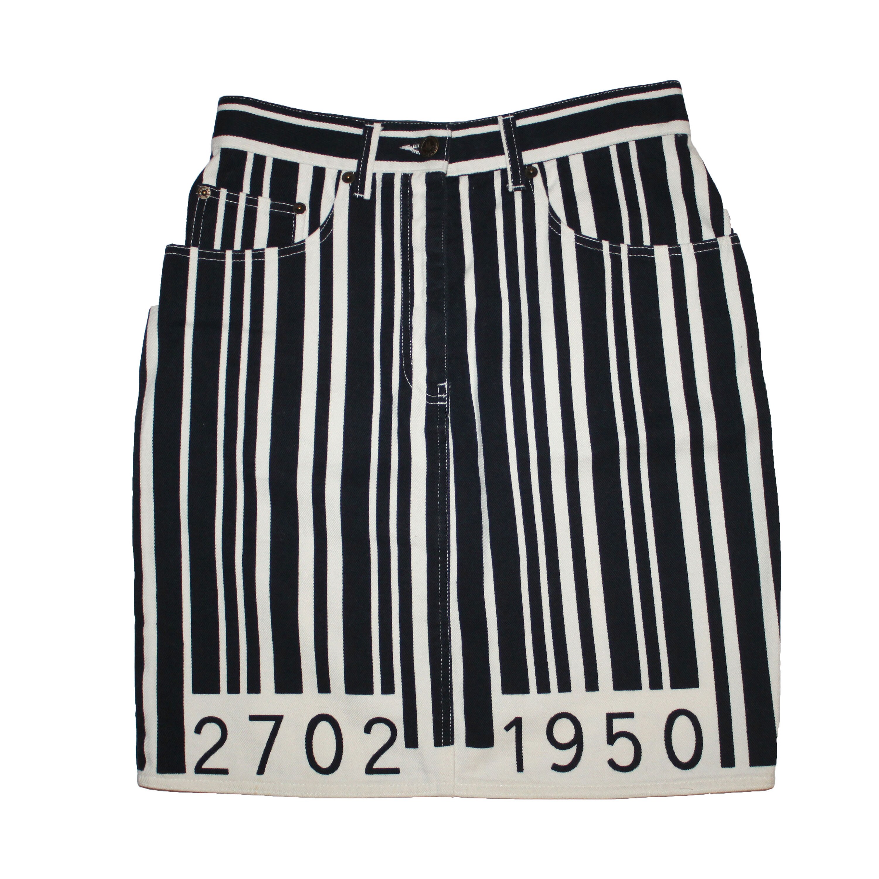 Moschino Jeans Skirt 90s Barcode 
