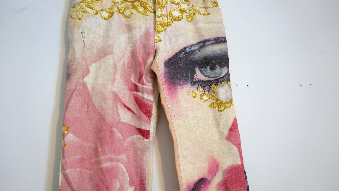 Pantalon Vintage Roberto Cavalli 2001 - Taille M - Multicolore - Occasion Très Bon état