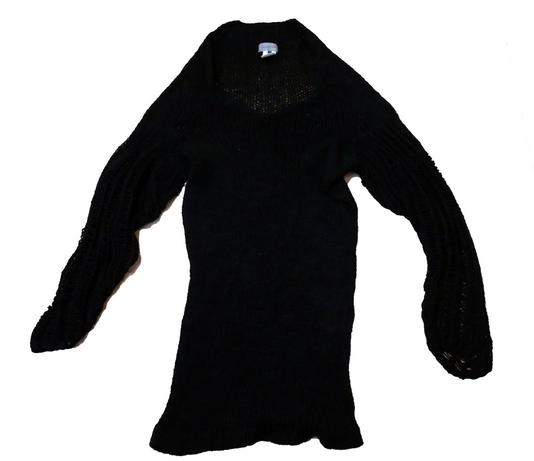 Vintage Yohji Yamamoto Knitted Wool Turtleneck Jumper Womens Size M