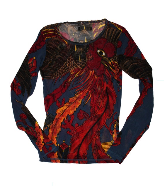 Jean Paul Gaultier Tattoo-print Long-sleeved Top