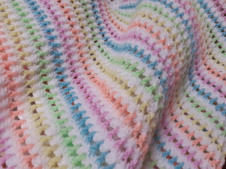 Starlight Baby Blanket design Barbara Smith Etsy