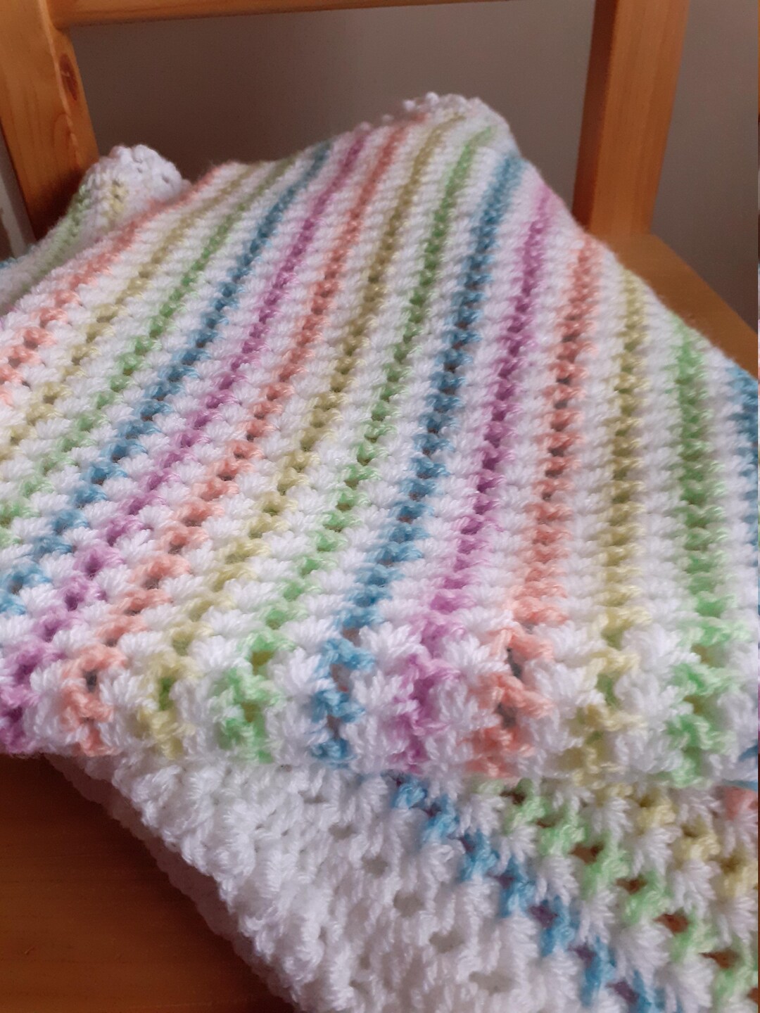 Starlight Baby Blanket design Barbara Smith Etsy