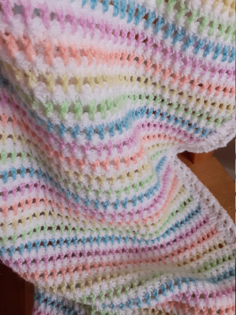 Starlight Baby Blanket design Barbara Smith Etsy