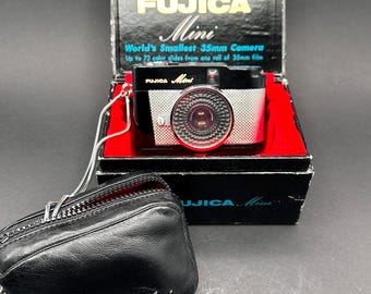 Ultra Rare Boxed FUJICA Mini - Half Frame 35 mm Camera - Working Meter