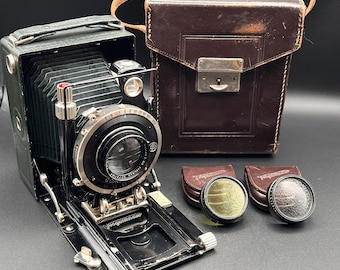 Voigtländer Bergheil 'de luxe' Green - 6.5×9 Bellows Camera ca1935 *excellent*