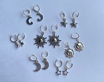Clip-On silver Earrings/ Trendy Clip-On Earrings