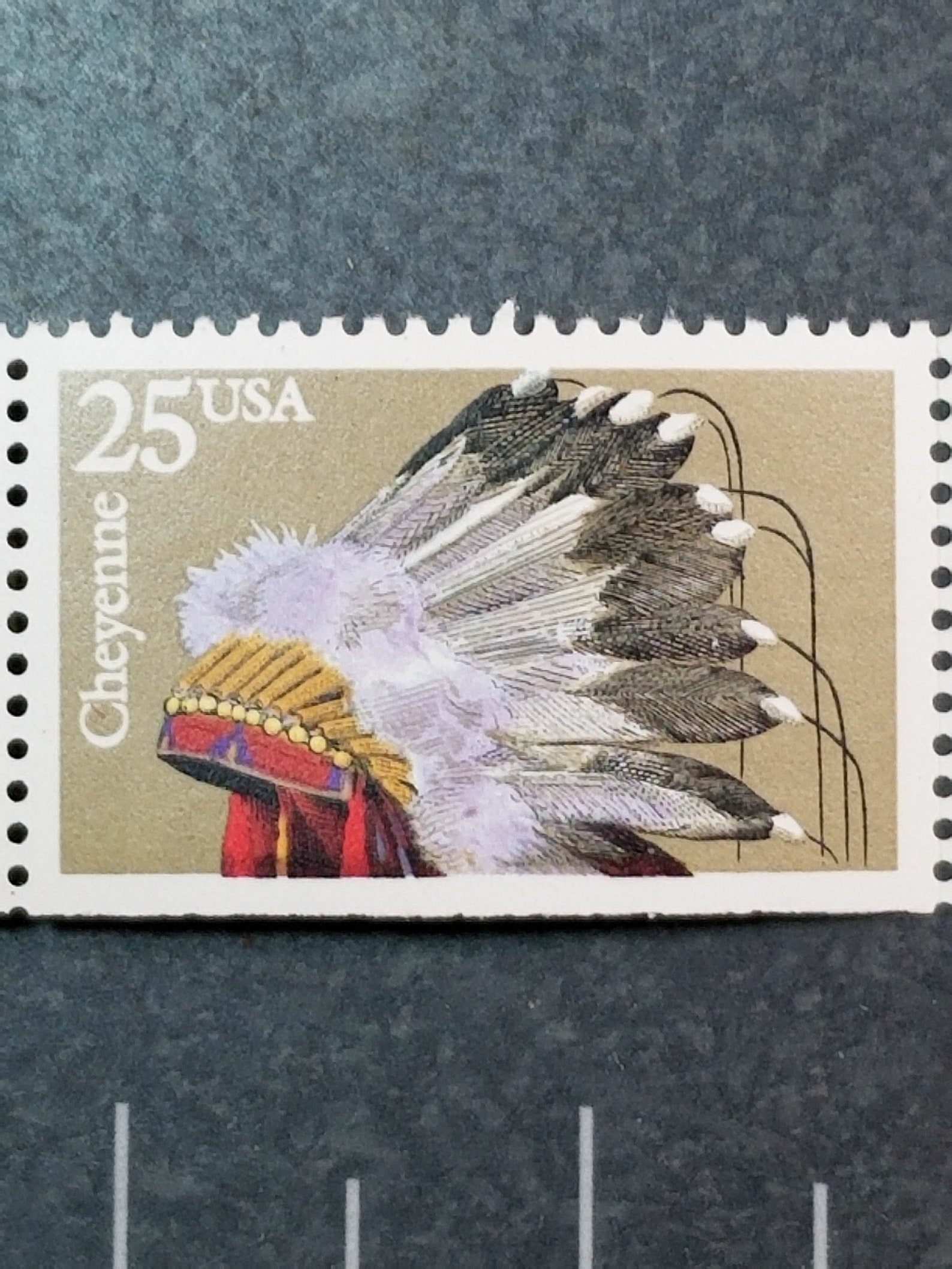 American Indian Headdresses Postage Stamps 25c FV Strip of | Etsy