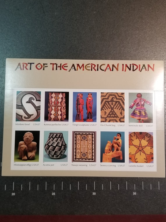 USPS Art of the American Indian Postage Stamp Pane di 10 | Etsy