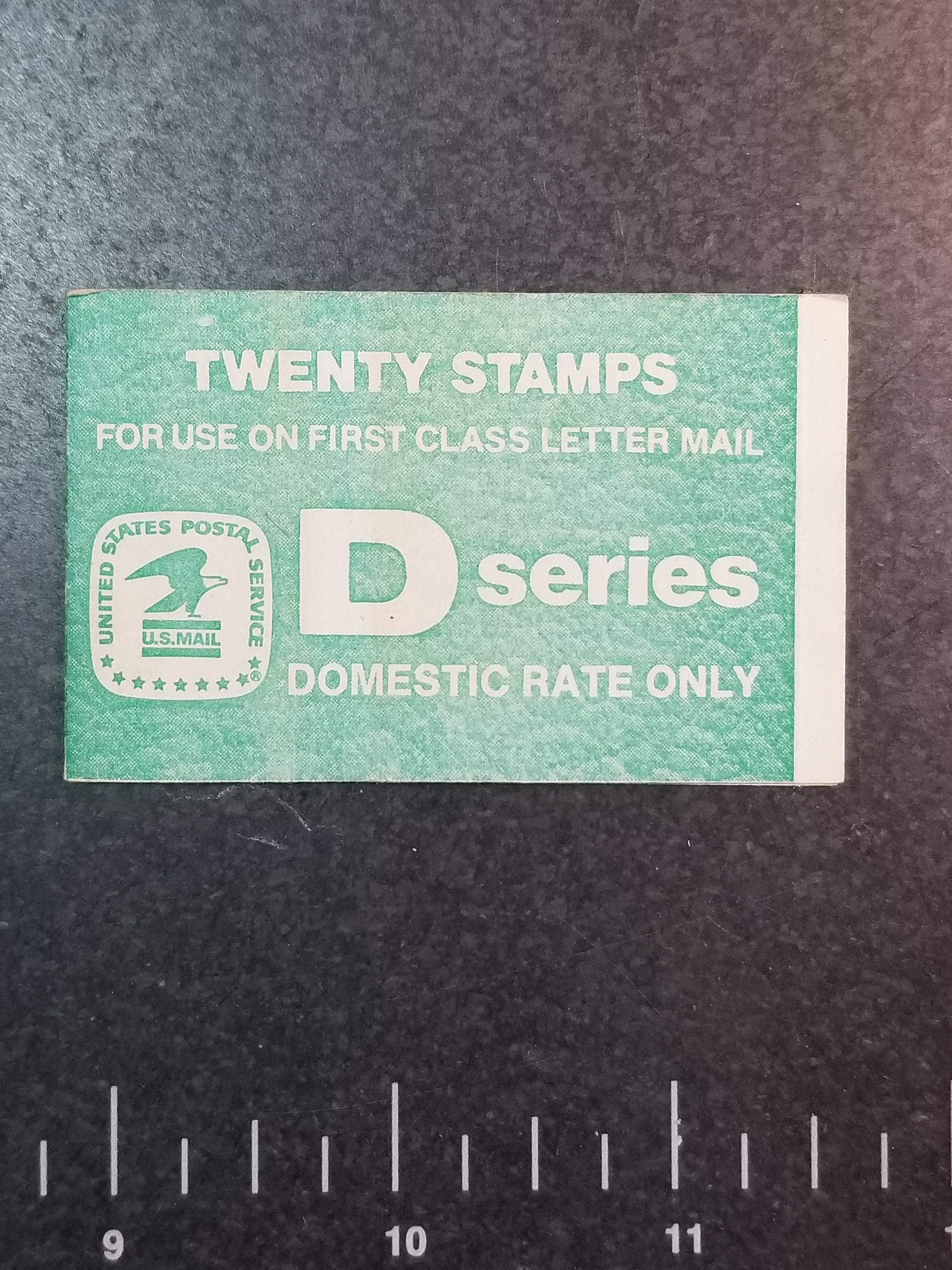 D Series USPS Postage Stamp Booklet of 20 with no noted face Etsy