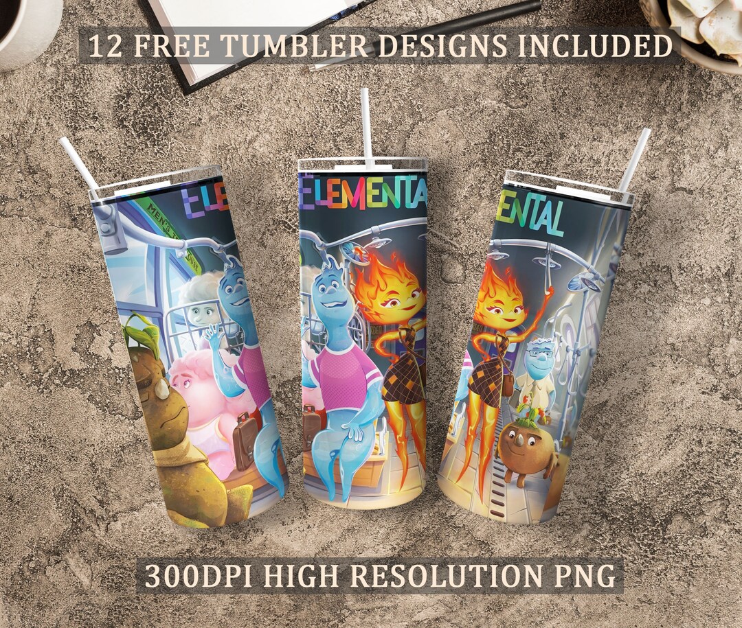 Elemental Tumbler Wrap Elemental Movie Tumbler Png Ember Etsy