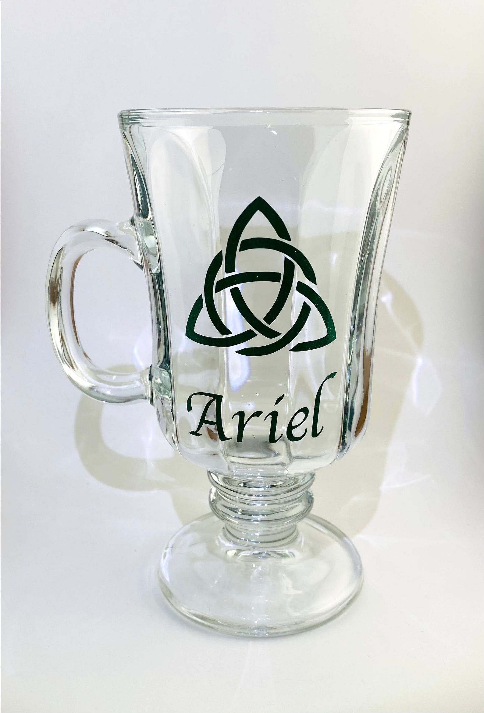 Personalized Celtic Irish Coffee Mug Glass Coffee Mug Custom Etsy