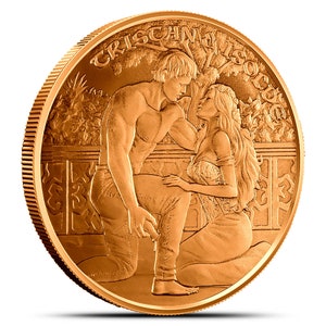 Medieval Legends Series - Tristan and Isolde - 1oz .999 copper round