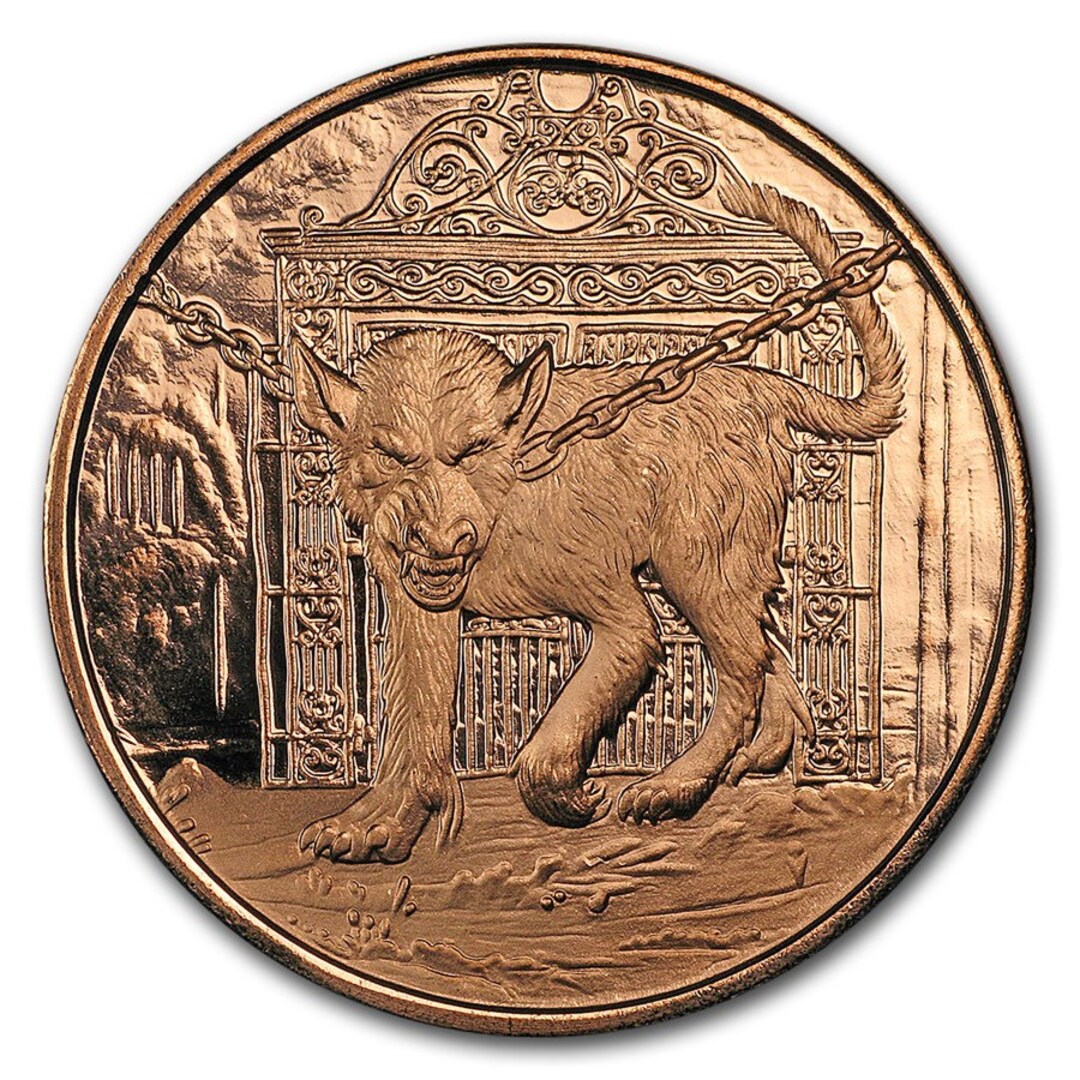 Nordic Creatures Series - Garm - 1oz .999 BU Copper Round - Etsy