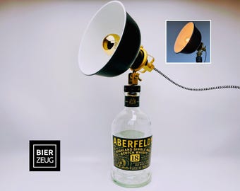 Lampa Aberfeldy Whisky | Ręcznie robiona lampa stołowa z recyklingu whisky Aberfeldy | Wyjątkowy pomysł na prezent | Światło dekoracyjne | Szkocja