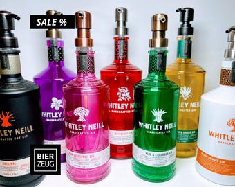 UITVERKOOP: Zeepdispenser gemaakt van gin-, rum- en whiskyflessen - Upcycling cadeau - Dispenser voor zeep, baardolie, afwasmiddel of lotion - AFGEPRIJSD