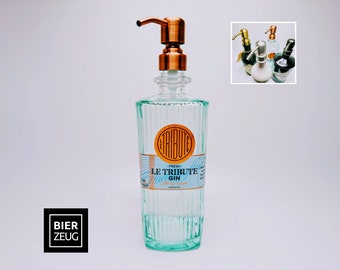 Gin-Seifenspender “Le Tribute“ | Upcycling Pumpspender aus Le Tribute Gin Flasche | Nachfüllbar mit Seife | Bad Deko | Geschenk Spanien