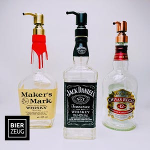 Whisky-Seifenspender “Whisky Wave” | Handgemachter Pumpspender aus Whiskyflaschen | Ideal für Bad & Küche | Top Geschenk für Whiskyfans