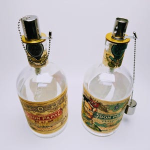 Don Papa Rum Oil Lamp | Handmade Oil Lamp from Don Papa Bottle | Upcycled Decor | Unique Gift image 5