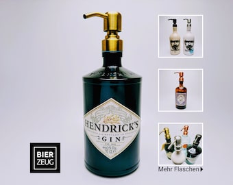 Gin-Seifenspender “GinBubbler” | Upcycling Pumpspender aus Gin-Flaschen | Nachfüllbar mit Seife, Spüli, Lotio, Bartöl | Bad Deko Geschenk
