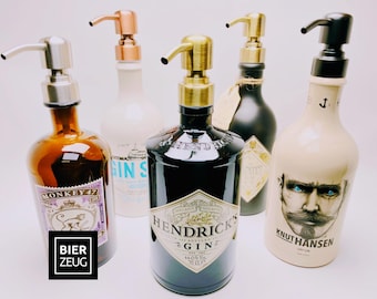 Gin Soap Dispenser - Upcycled Pump Dispenser from Gin Bottles | Refillable | Sustainable Gift | Bathroom Kitchen Decor
