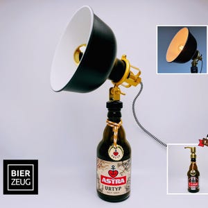 Astra Lamp &quot;Nordlicht&quot; | Handmade Table Lamp from Beer Bottle | Upcycled Decor Light | Perfect Gift for Beer and Hamburg Fans